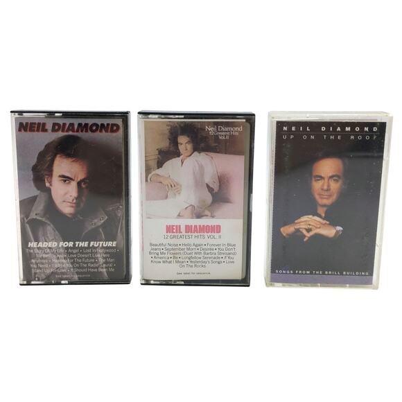 Neil Diamond Cassette Tape Lot of 3 Headed for Future Up on Roof Greatest Hits - Picture 1 of 5